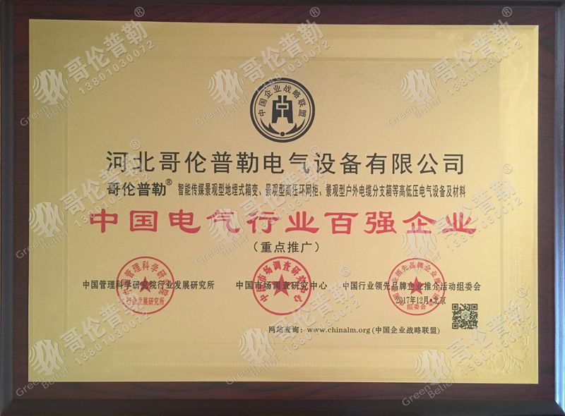 中國電氣行業(yè)百強(qiáng)企業(yè)